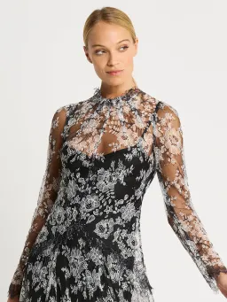 Moss & Spy Melody Midi Dress in Black/Ivory Size AU 14 for rent on The Volte - image 2