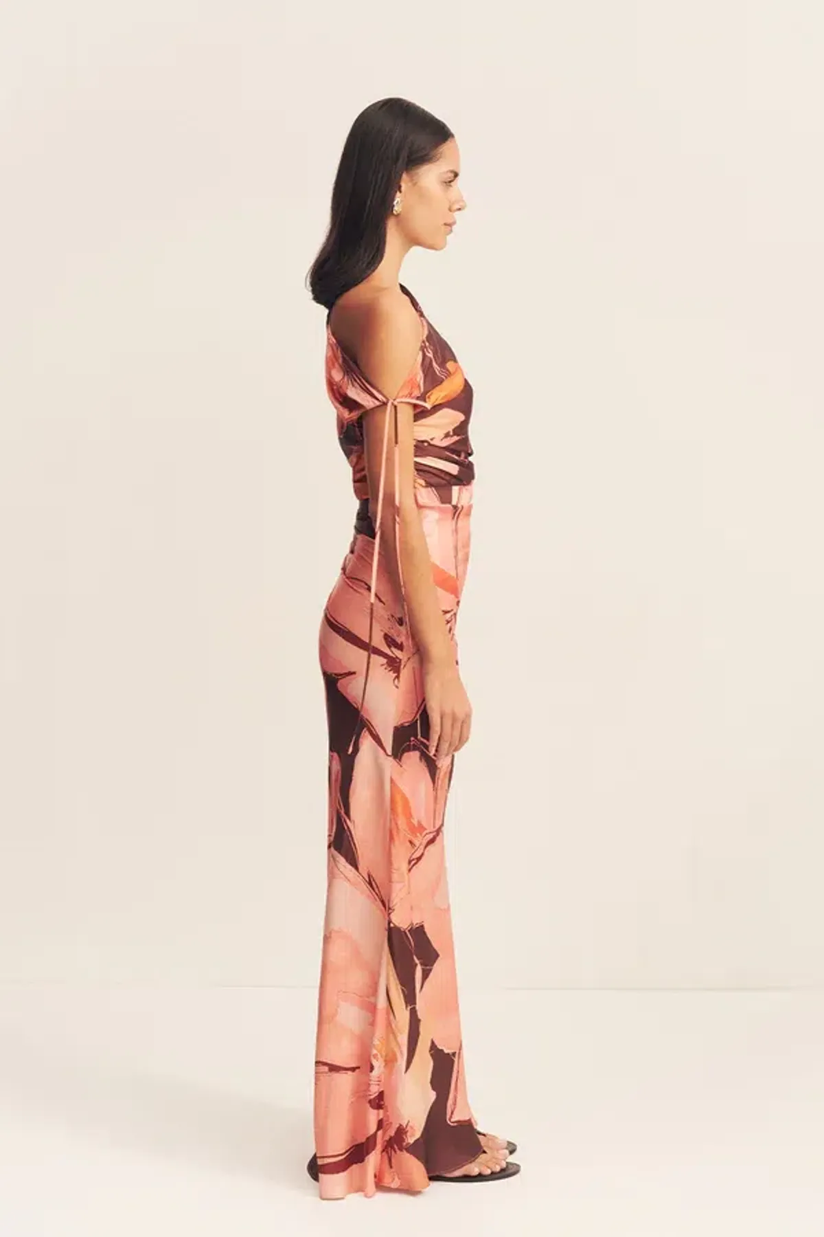 Shona Joy Emerson Gathered Maxi Dress Palermo Floral Size 8 - Image 3
