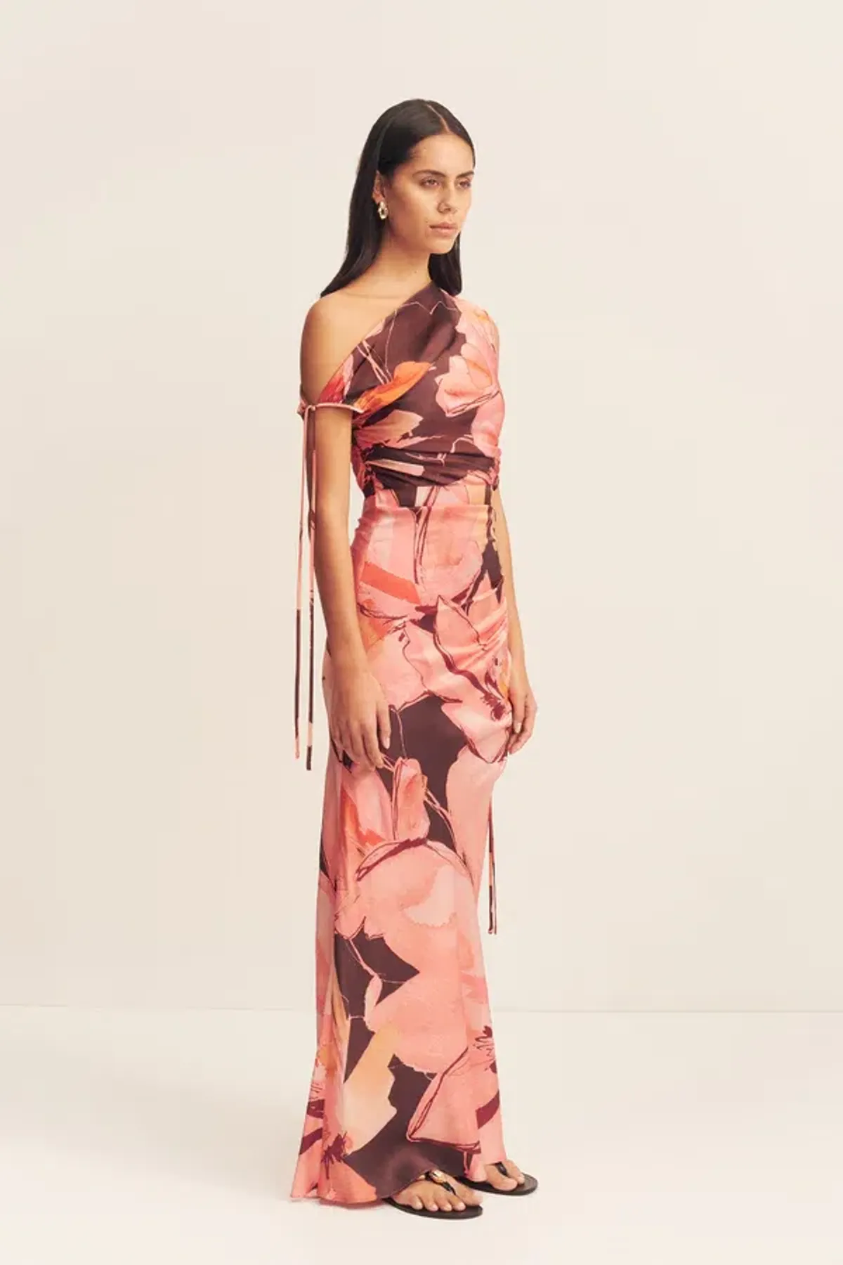 Shona Joy Emerson Gathered Maxi Dress Palermo Floral Size 8 - Image 2
