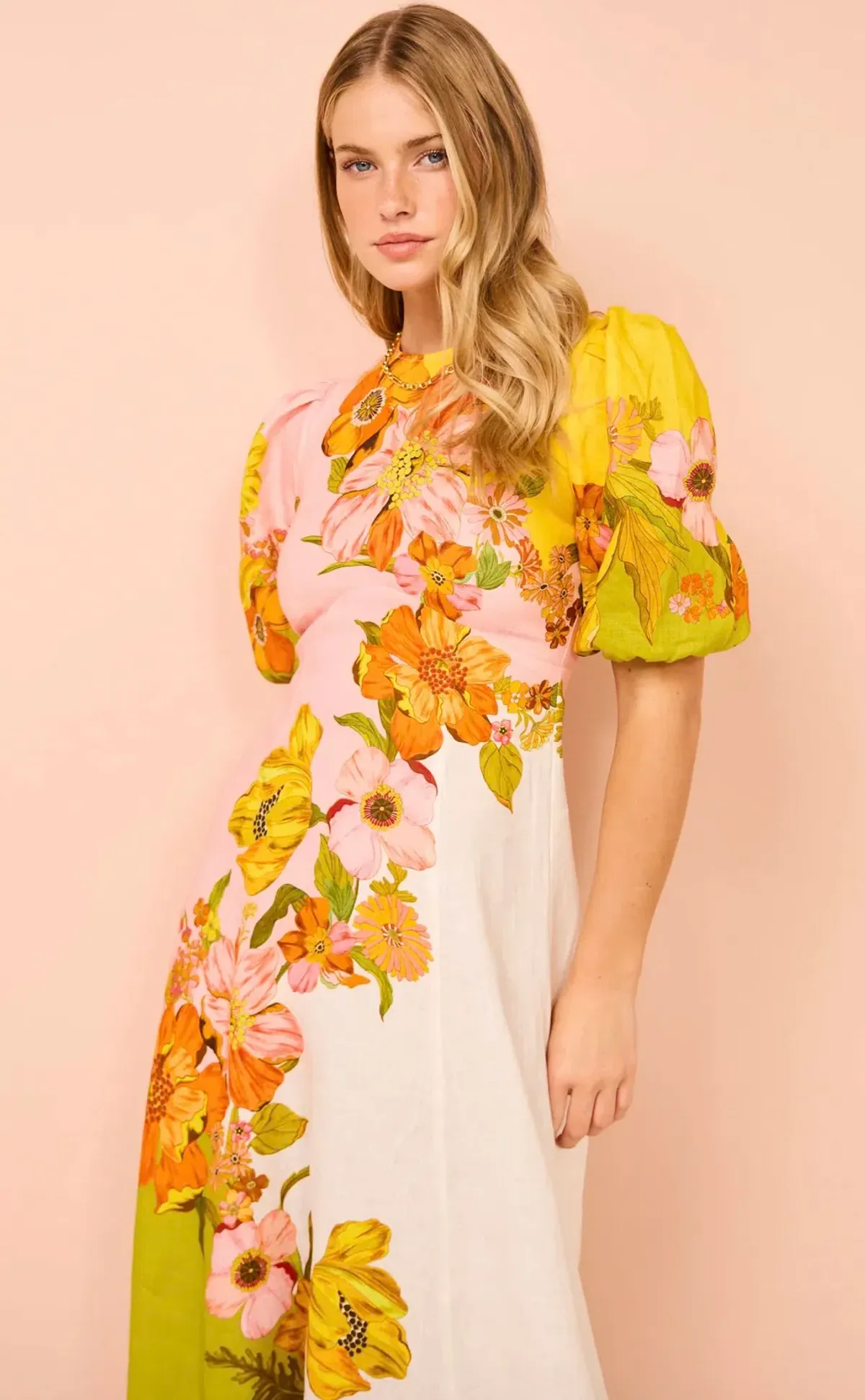 Alemais Silas Floral Midi Dress Multi Size 12 - Image 2