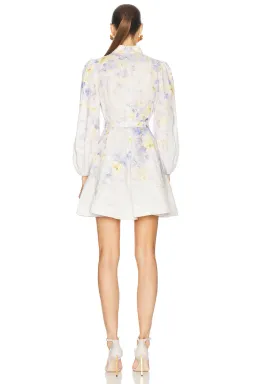 Zimmermann Crush Buttoned Mini Dress Lilac Size 12 for rent on The Volte - image 2