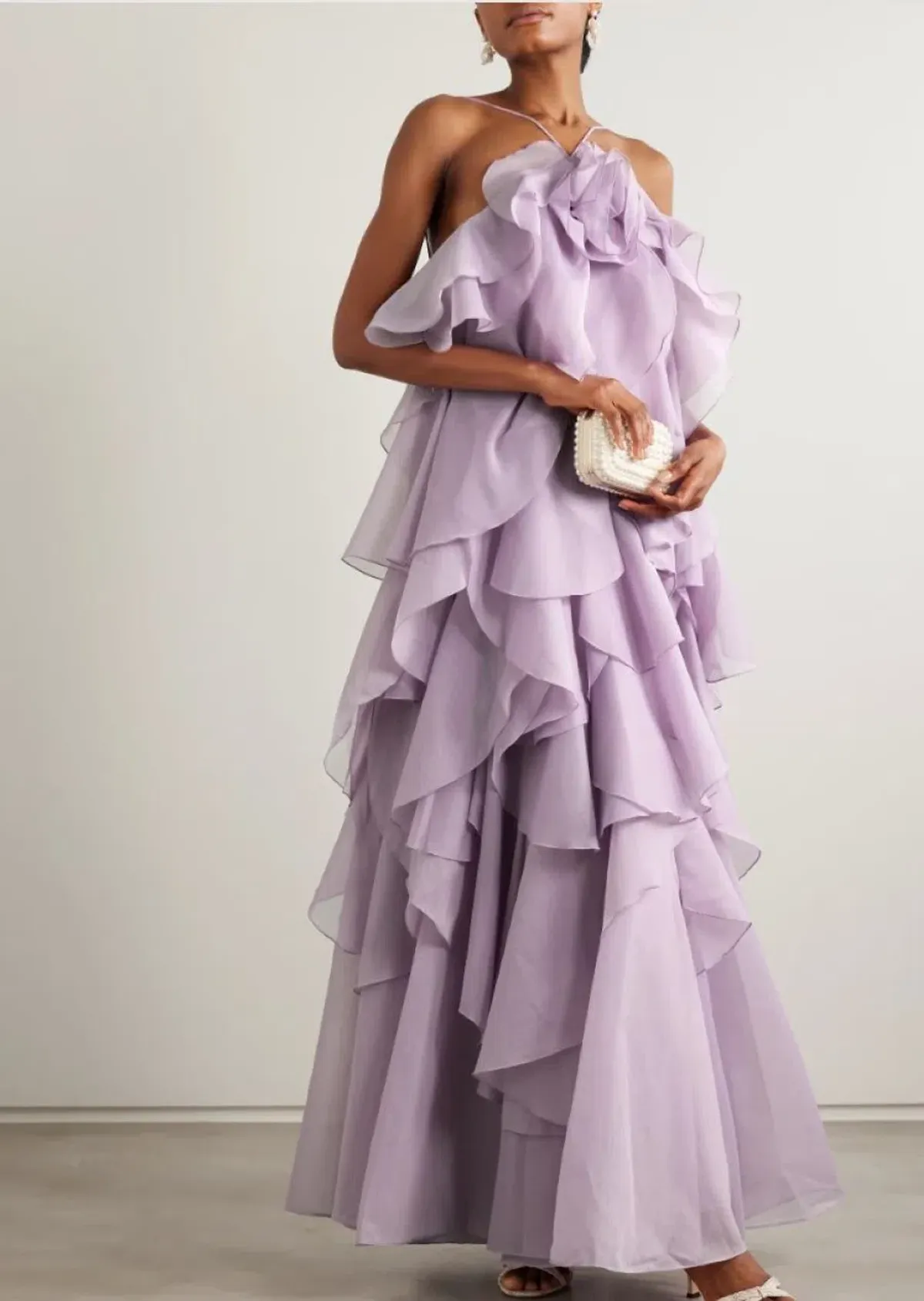 Aje Pandorea Layered Maxi Dress Purple Size 8 - Image 1