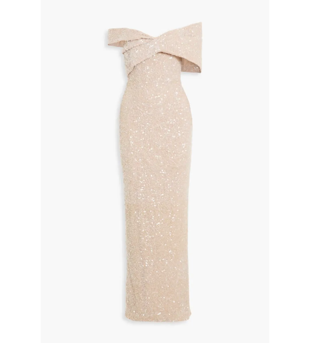 Rachel Gilbert Mirella Off Shoulder Gown in Neutral Size AU 14 for rent on The Volte - main image