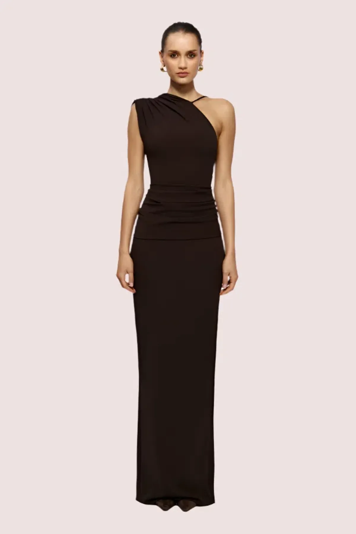 Effie Kats Greer Gown in Chocolate Size AU 10 - Image 1