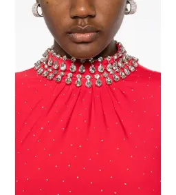 Nissa Crystal Embellished Maxi Dress in Red Size AU 10 for rent on The Volte - image 4