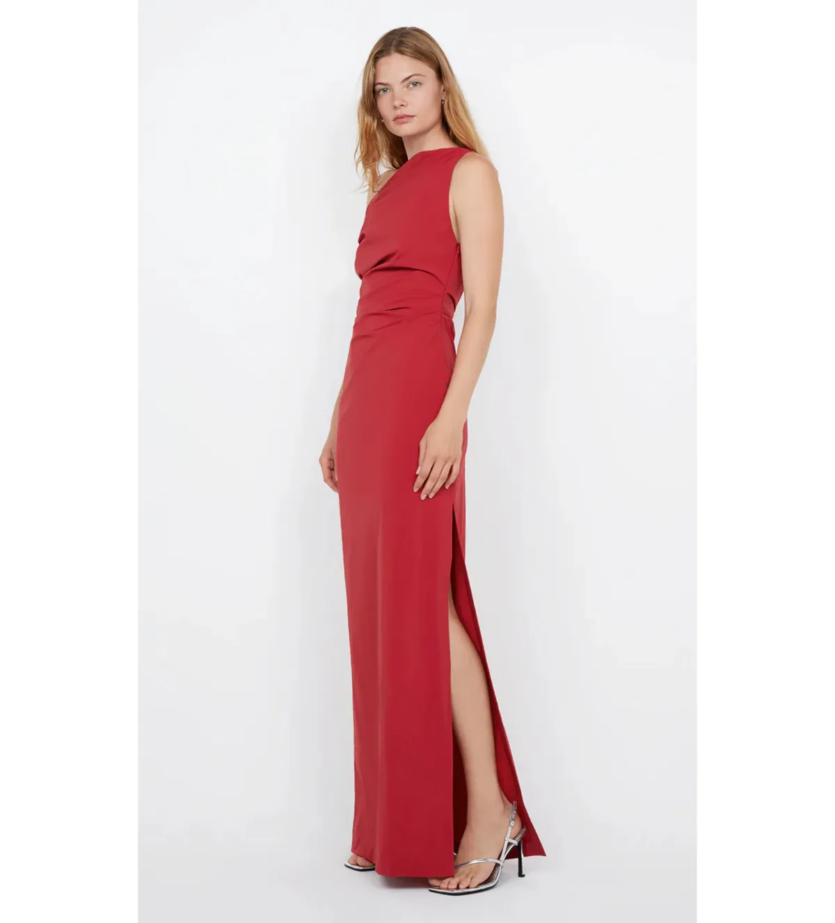 Bec & Bridge Angelina Asym Maxi in Cherry Size 10 - Image 2