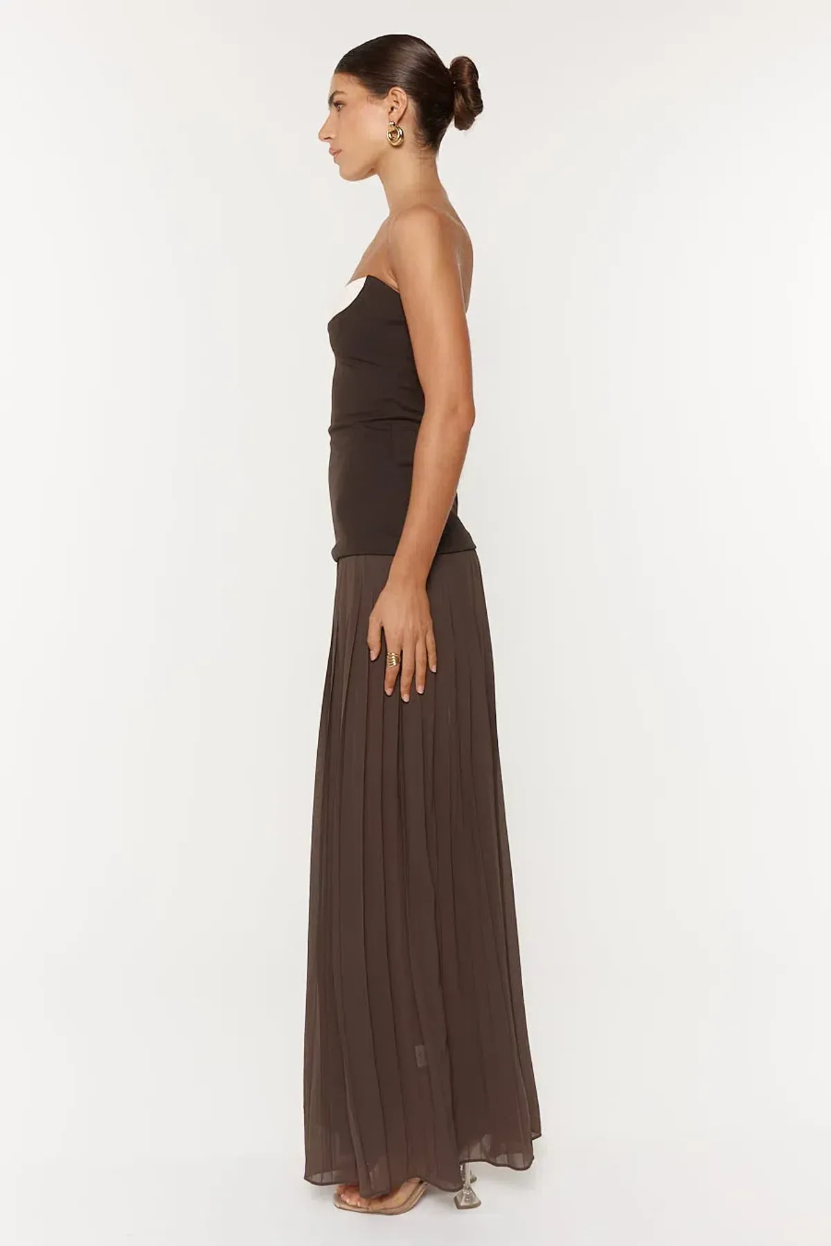 She is Olla Nicolette Maxi Dress Espresso Size 8 - Image 4