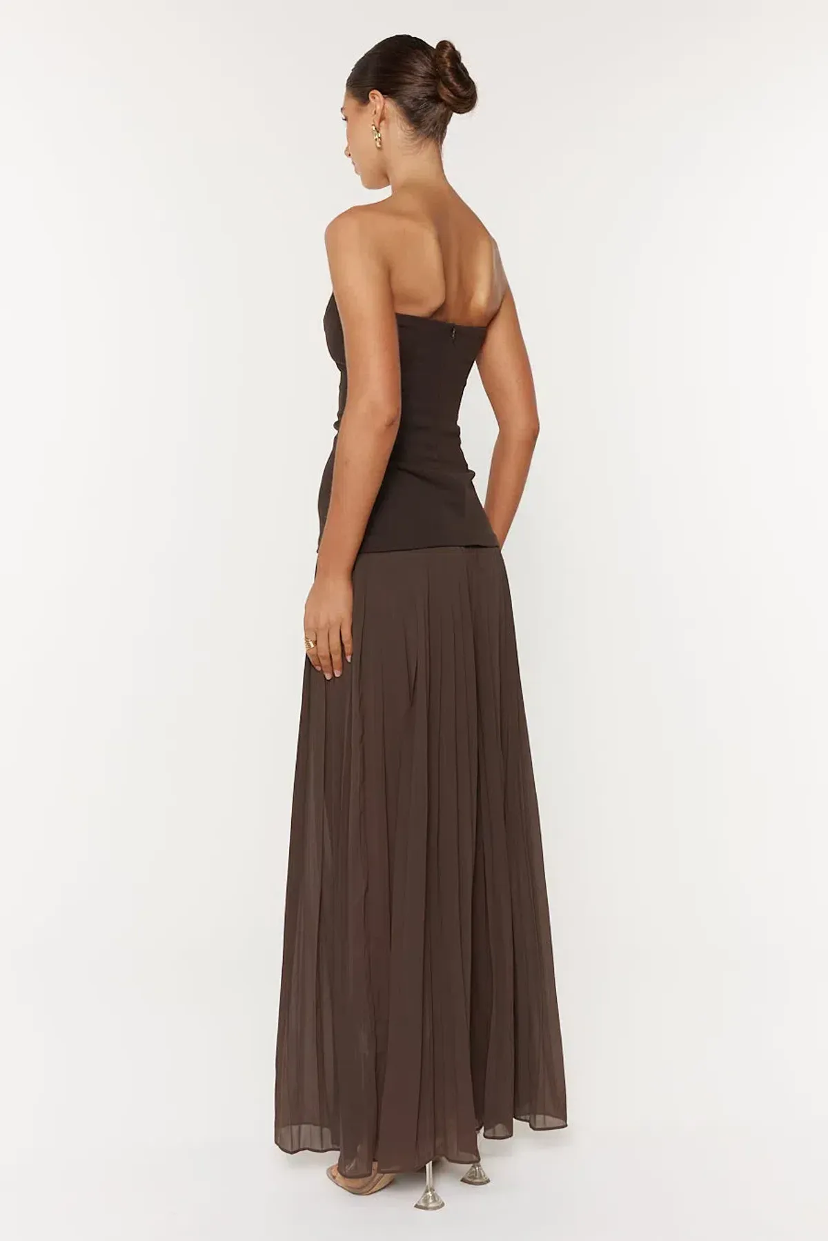She is Olla Nicolette Maxi Dress Espresso Size 8 - Image 5