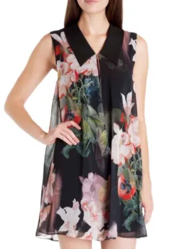 Ted Baker Georgah Opulent Bloom Floral Mini Dress Size 8 for rent on The Volte - image 1