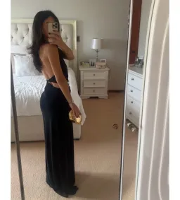 Misha Devon Cupro Maxi Dress Black Size 6 for rent on The Volte - image 4