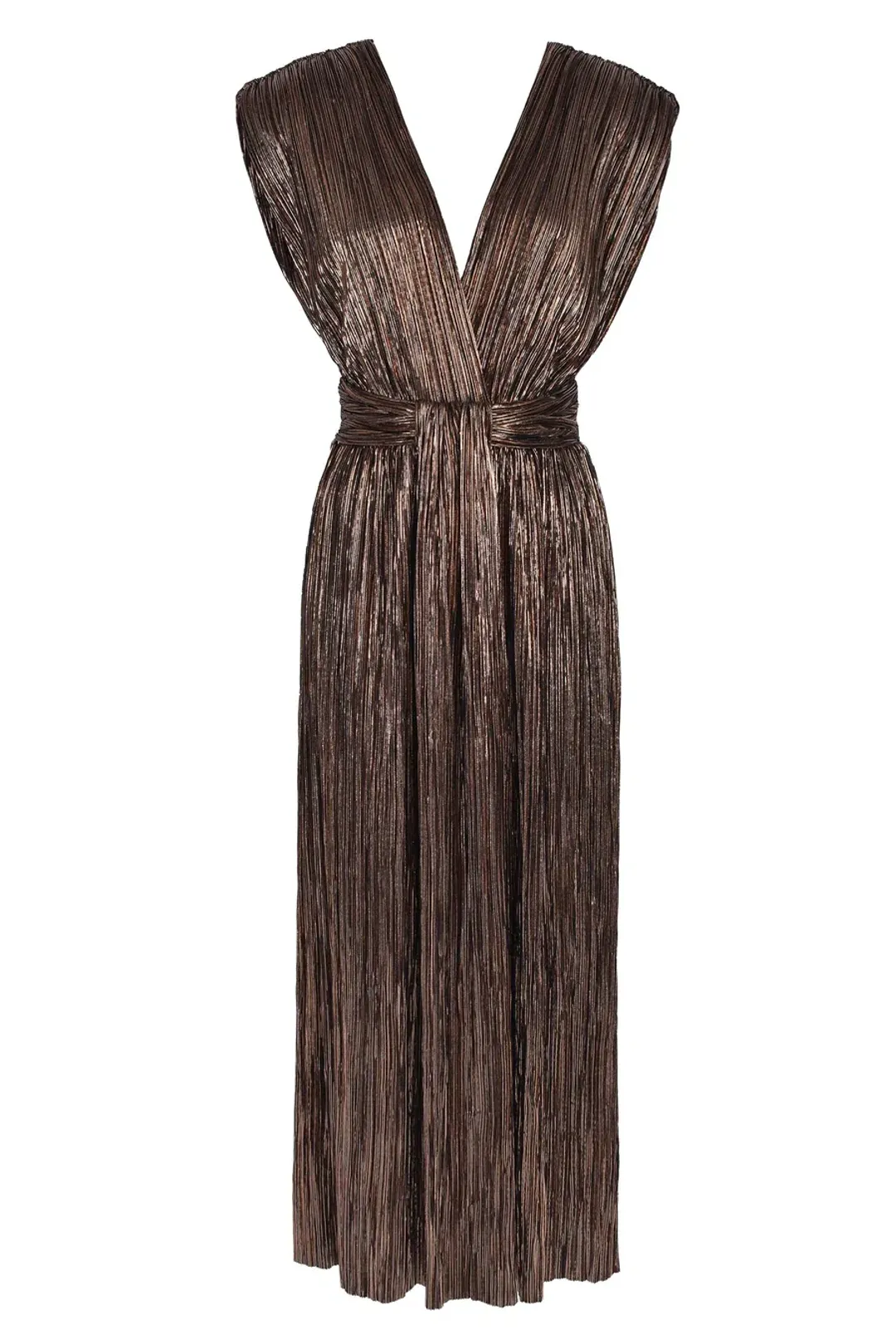 Sabina Musayev Margot Midi Dress in Bronze Black Size L AU 12 for rent on The Volte - main image