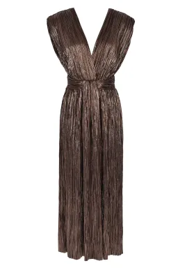 Sabina Musayev Margot Midi Dress in Bronze Black Size L AU 12 for rent on The Volte - image 4