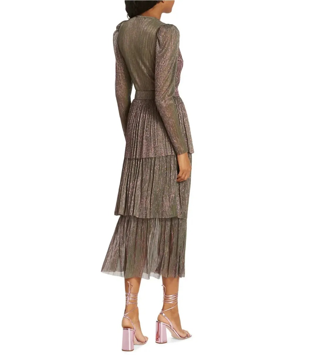 Sabina Musayev Carry Midi Dress in Green Blossom Size 6/XS for rent on The Volte - main image
