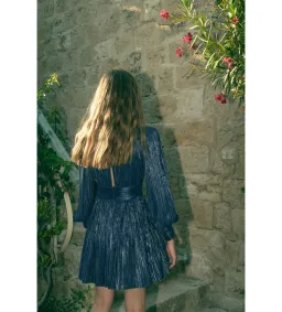 Sabina Musayev Shaya Mini Dress Blue Size S/AU 8 -New with tags – Buy for rent on The Volte - image 3