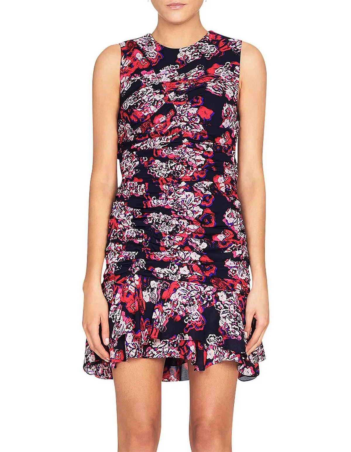 Camilla and Marc Grenadine Ruched Mini Dress in Print Size AU 8 - Image 1
