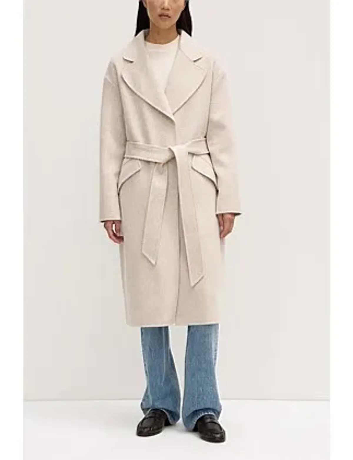 Assembly Label Sadie Single Breasted Wool Coat Oat Marle Size 10/M - Image 11