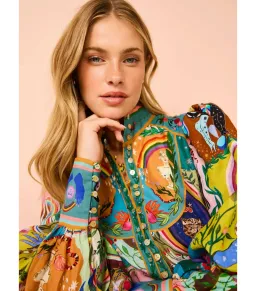 Alemais Evergreen Mini Dress in Multi Print Size AU 8 for rent on The Volte - image 3