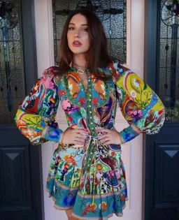 Alemais Evergreen Mini Dress in Multi Print Size AU 8 for rent on The Volte - image 6