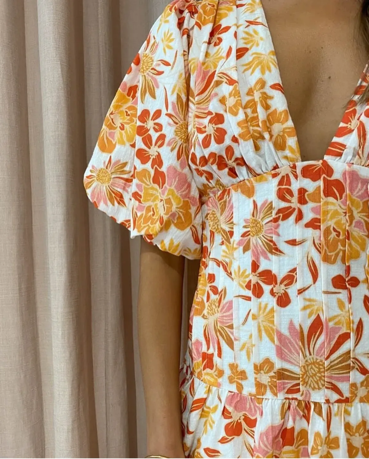 By Nicola Fiesta Stitch Waist Mini Dress Holiday Floret Size AU 14 - Image 2