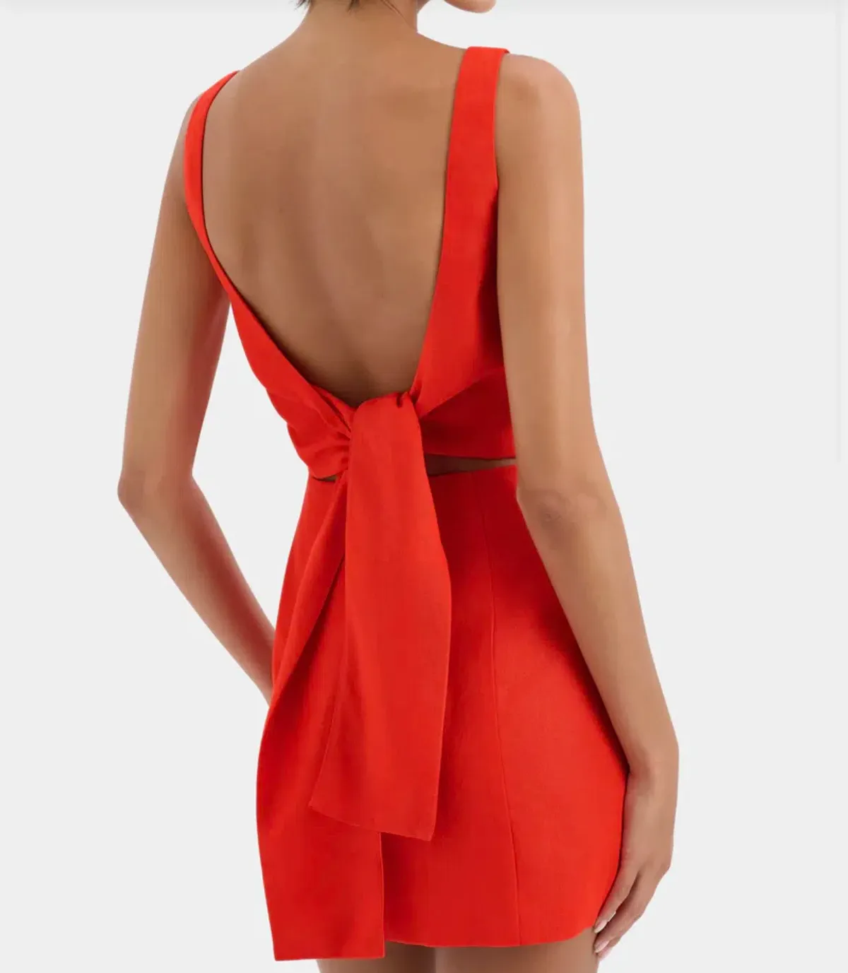 Sir Iris Linen Mini Dress - Scarlet (small) - Image 5