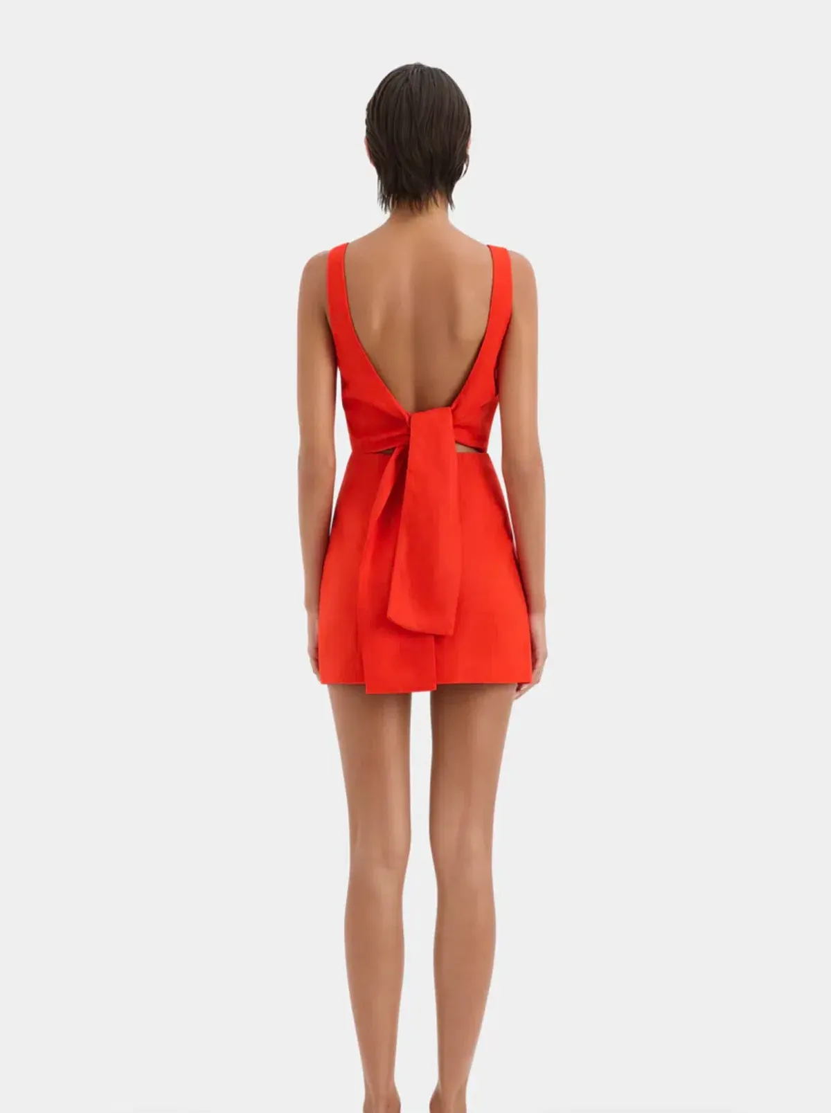 Sir Iris Linen Mini Dress - Scarlet (small) - Image 2