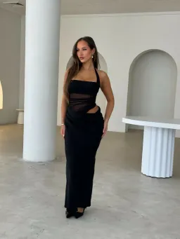 Benni Gina Halter Dress in Black Size 8 for rent on The Volte - image 4