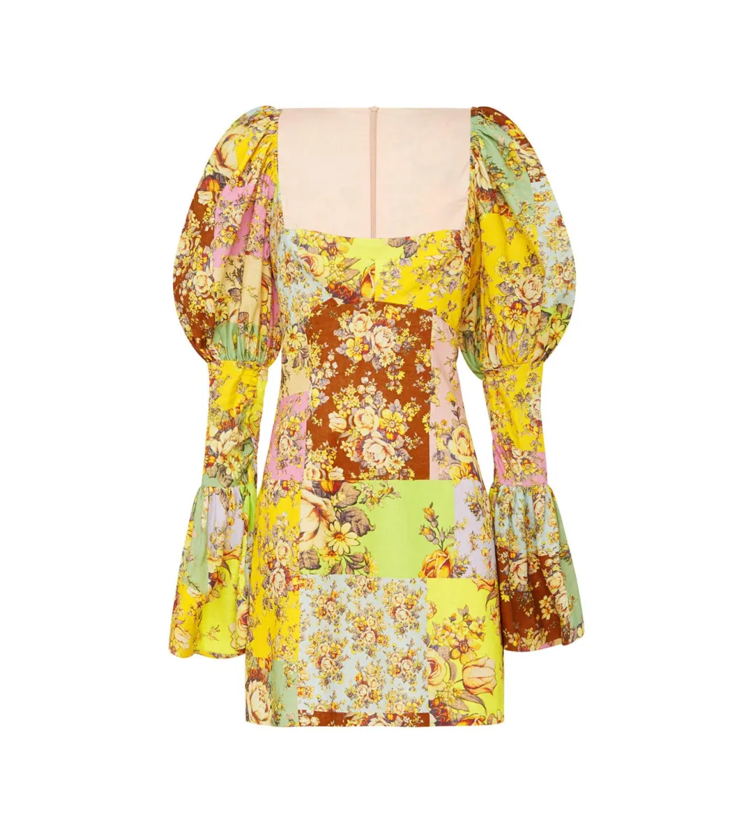Alemais Matilde Puff Sleeve Mini Dress Multi Floral Size AU 10 for rent on The Volte - main image