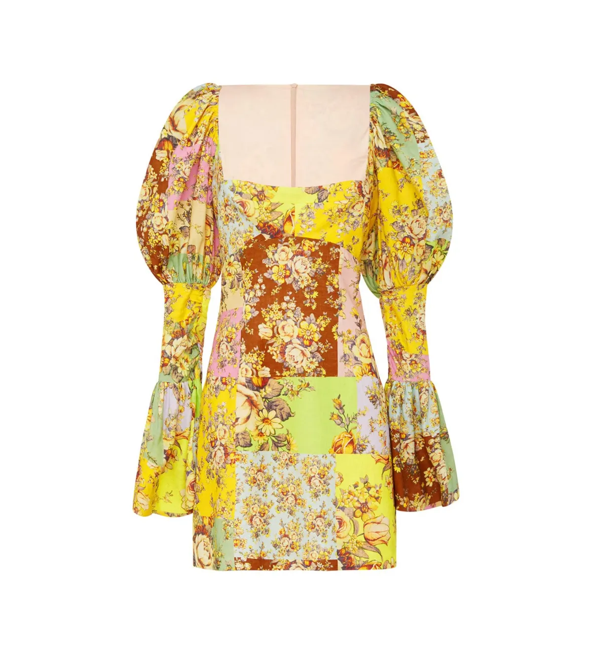 Alemais Matilde Puff Sleeve Mini Dress Multi Floral Size AU 10 - Image 5