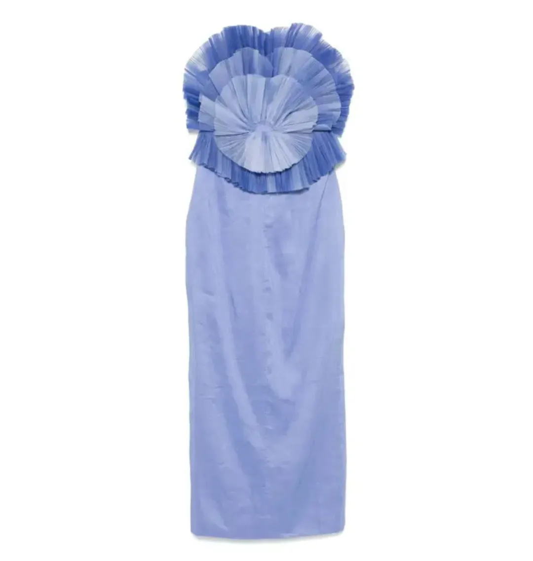 Aje Kira Midi Dress Blue Size 10 for rent on The Volte - main image