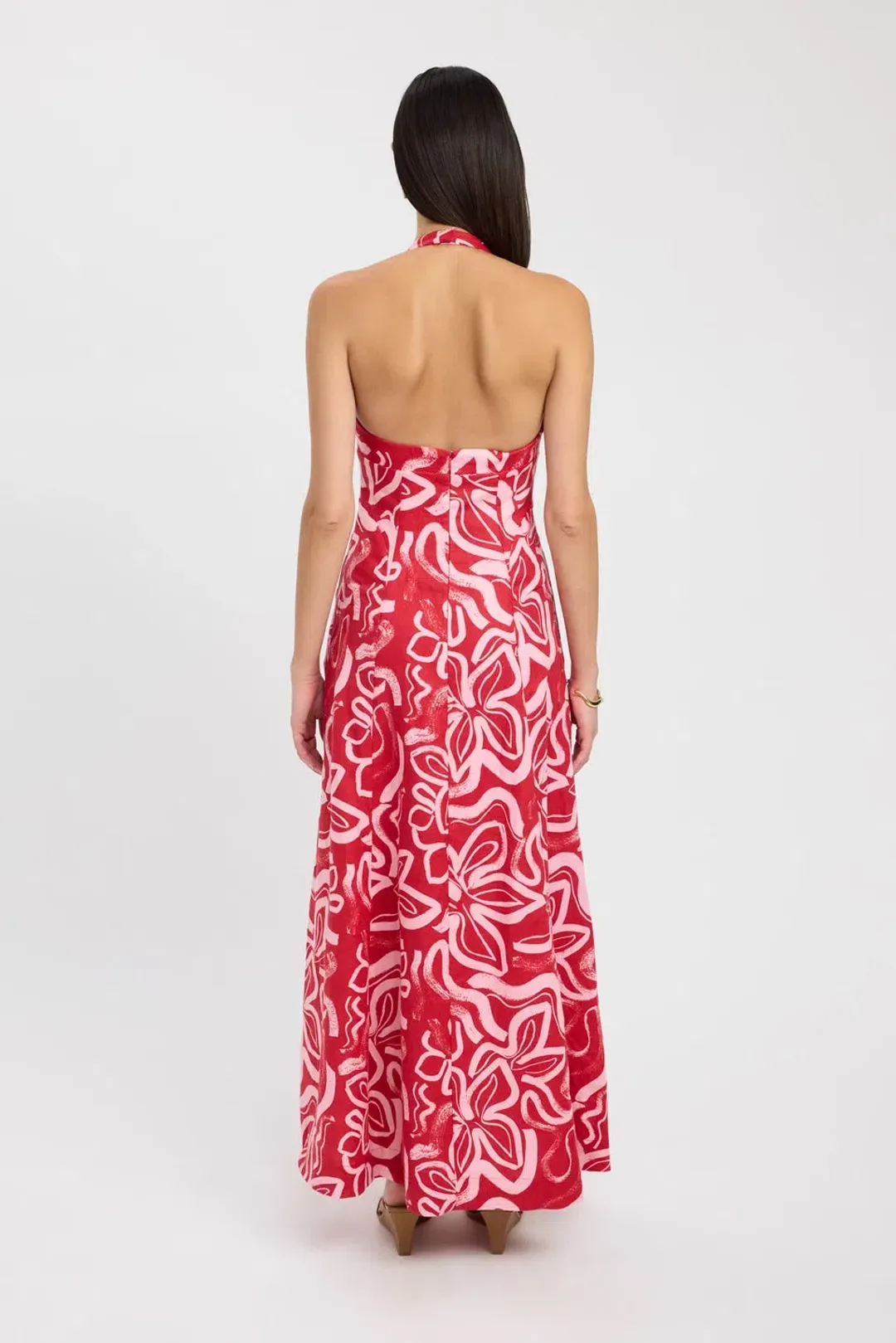 Kookai Soley Halter Maxi Dress Print Size 8 for rent on The Volte - main image