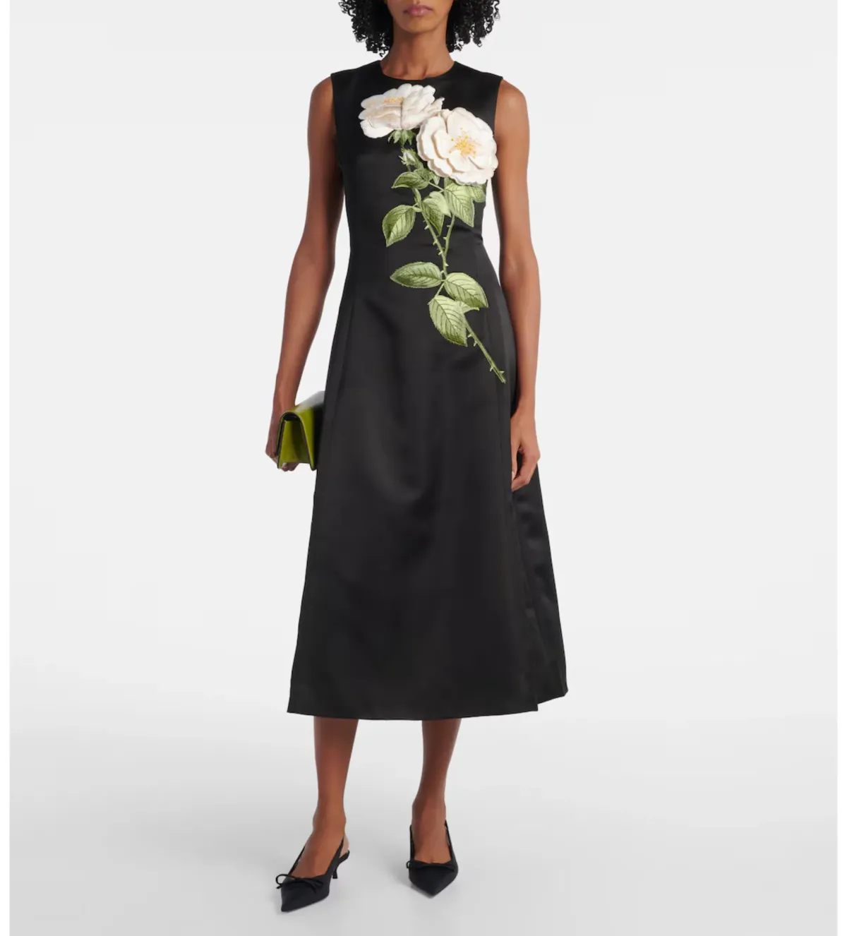 Leo Lin Cleo Embellished Midi Dress in Black Size AU 10 - Image 1