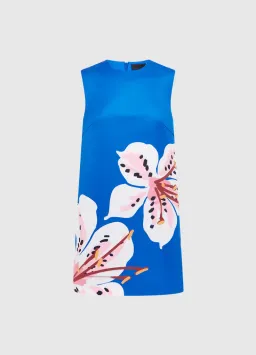 Leo Lin Yvonne Lily in Blue Floral Mini Dress Size 12 for rent on The Volte - image 1