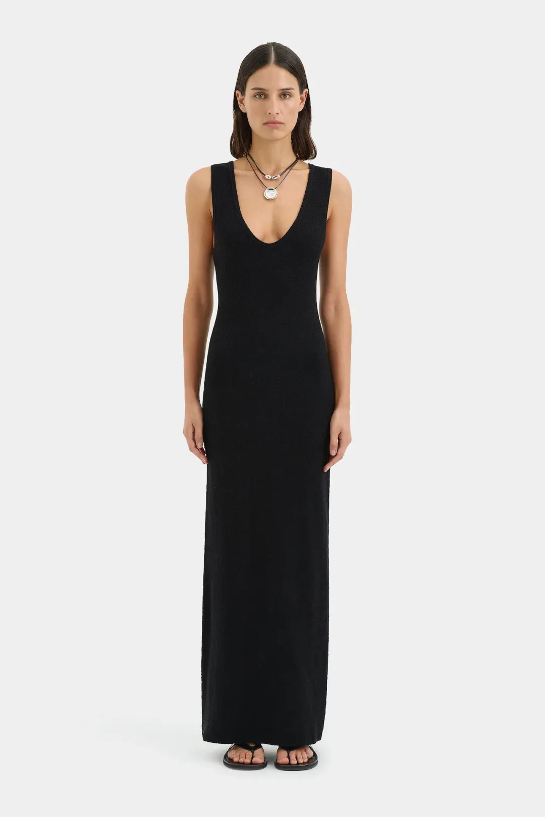 Sir the Label Chiara Scoop Neck Maxi Dress Black Size 2 / AU 10 for rent on The Volte - main image