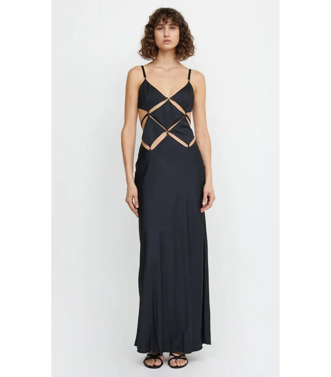 Bec & Bridge Diamond Cut Out Dress Black Size AU 12 for rent on The Volte - main image