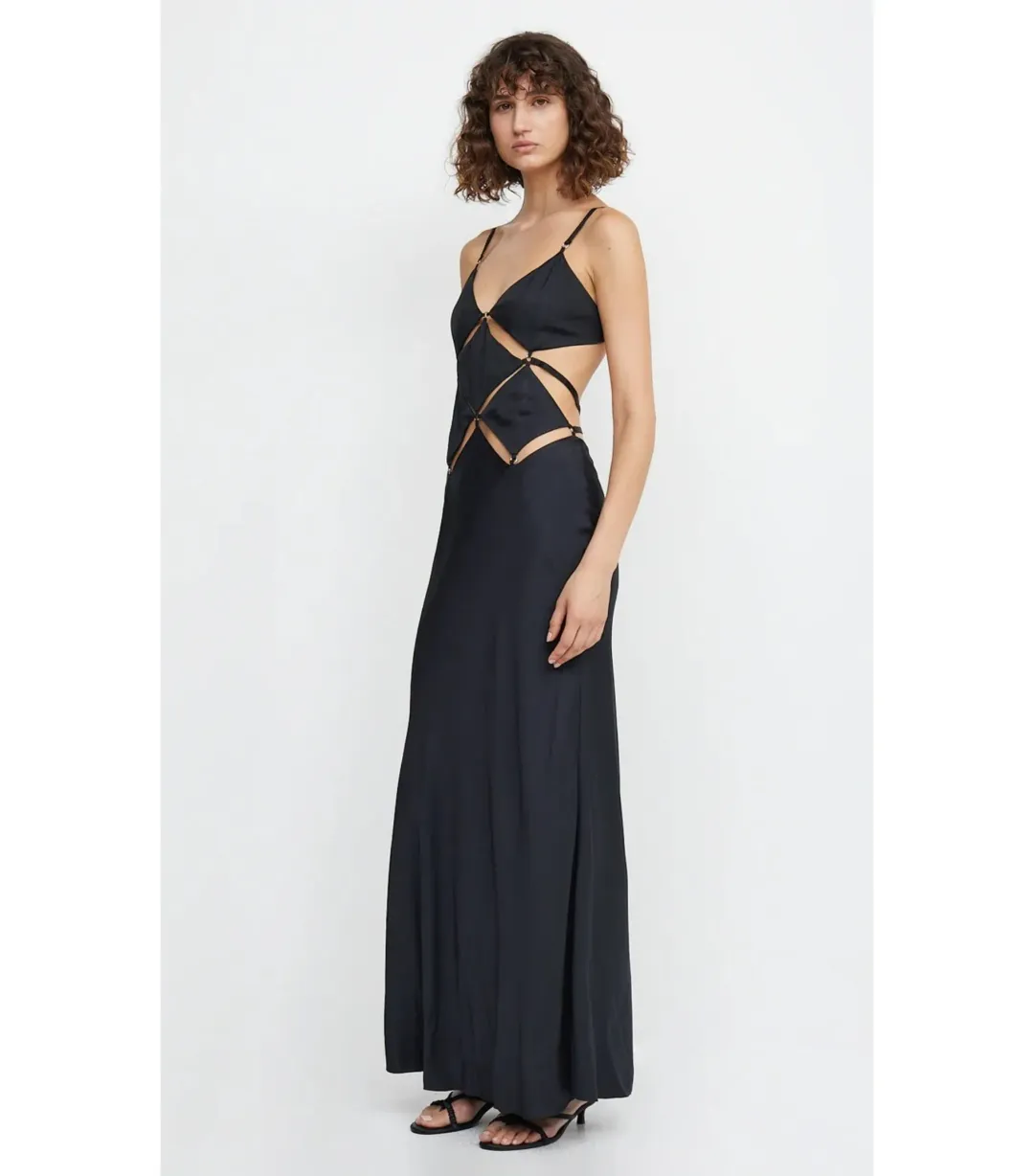 Bec & Bridge Diamond Cut Out Dress Black Size AU 12 for rent on The Volte - main image