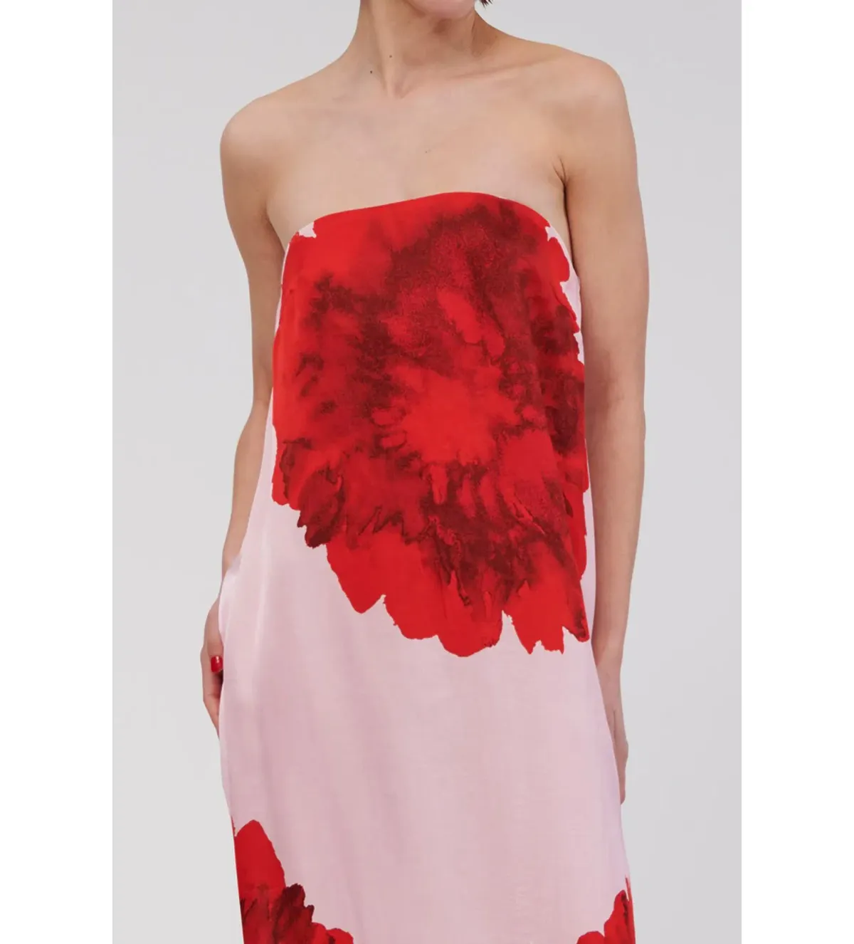 Suboo Emilia Bustier Maxi Dress Pink Floral Size M AU 10 - Image 4