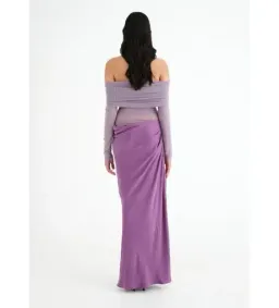 Benni Yasmin Off Shoulder Maxi Dress Vintage Orchid Size 14 for rent on The Volte - image 2