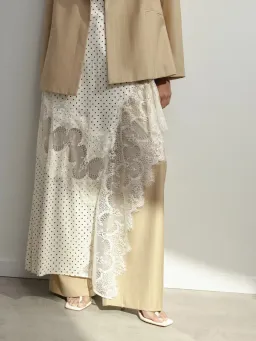 Third Form Visions Lace Frill Dress Cream Polka Dot Size AU 12 for rent on The Volte - image 5