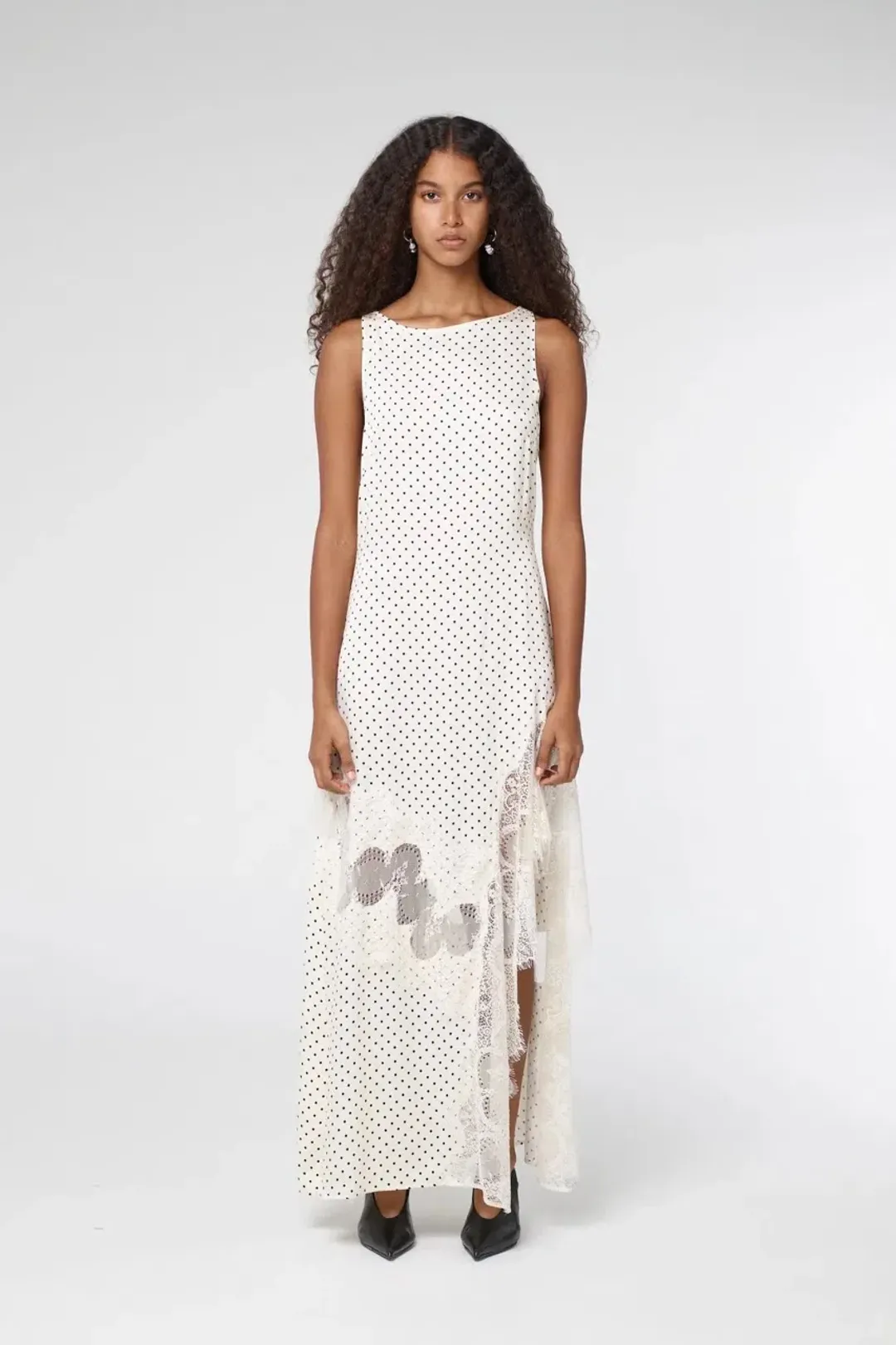 Third Form Visions Lace Frill Dress Cream Polka Dot Size AU 12 for rent on The Volte - main image