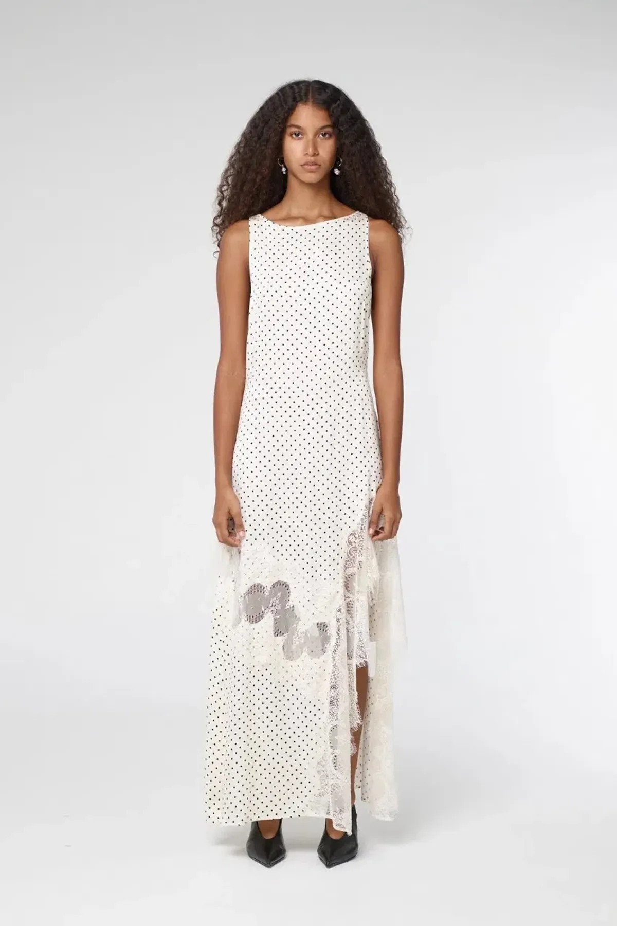 Third Form Visions Lace Frill Dress Cream Polka Dot Size AU 12 for rent on The Volte - main image