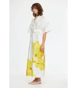 Acler Hawkesbury Midi Dress in Ivory Calla Lily Size AU 12 for rent on The Volte - image 2
