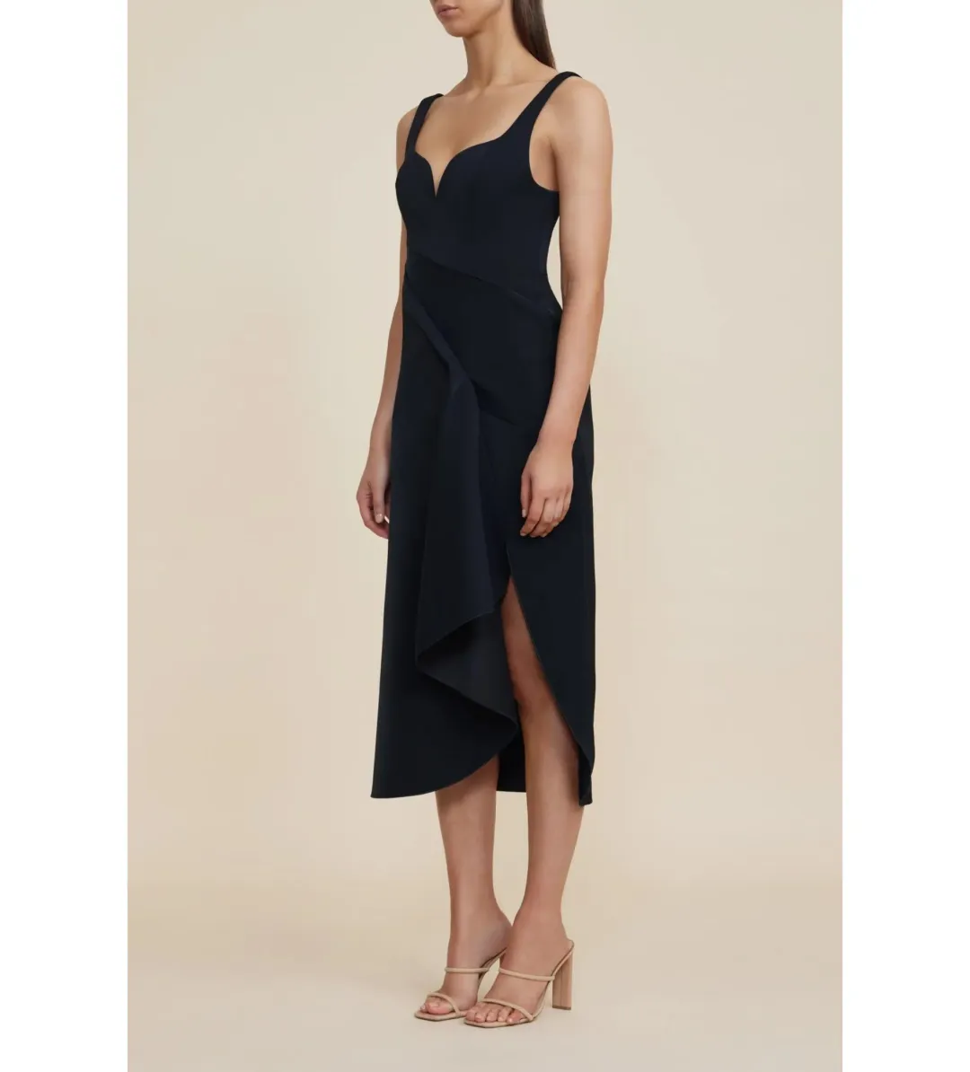 Acler Gowrie Midi Dress in Black Buy Size AU 8 for rent on The Volte - main image