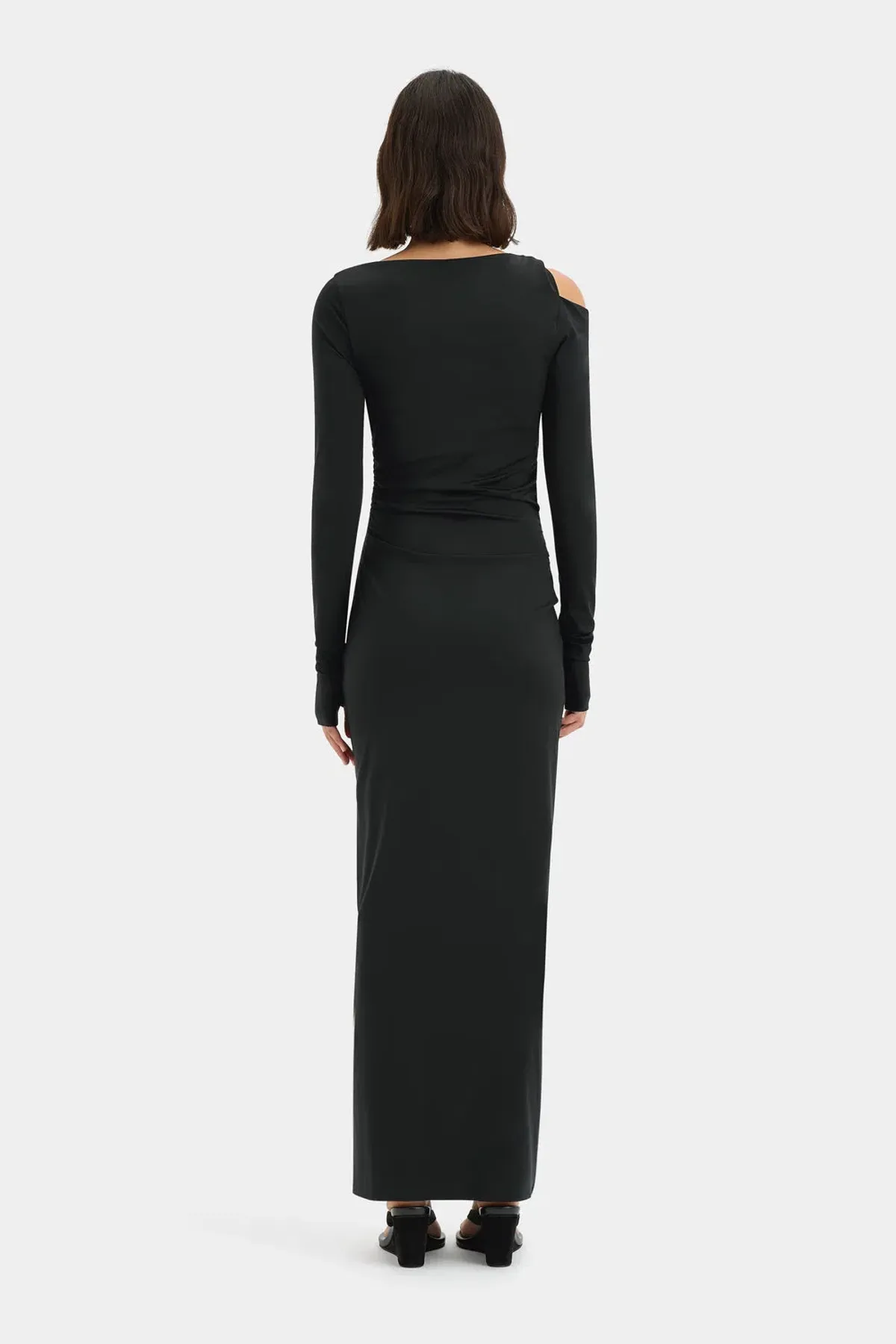 Sir the Label Elm Long Sleeve Midi Dress in Black Size 8 - Image 2