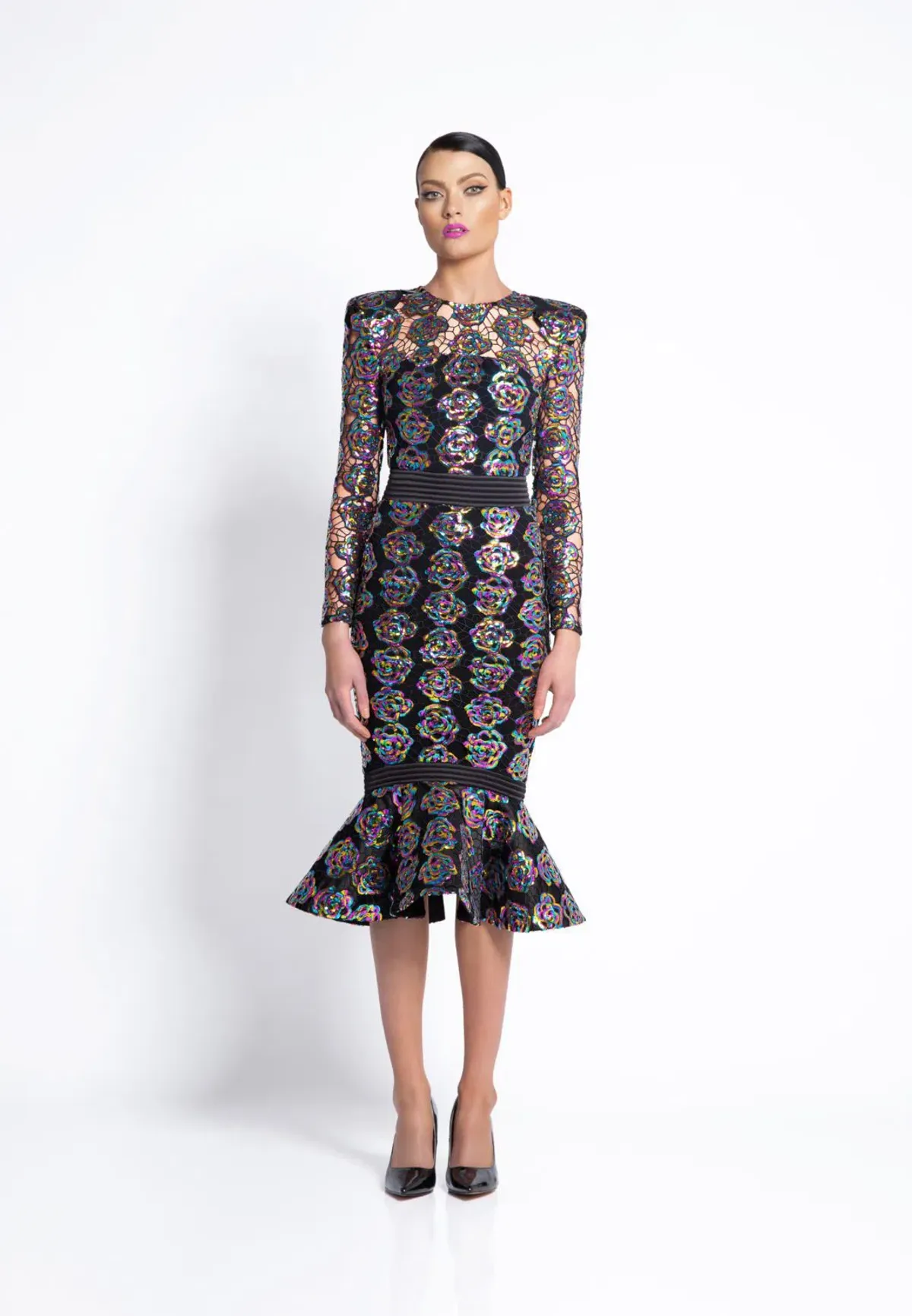 Zhivago Mokai Nights Midi Dress in Multi Size 8 for rent on The Volte - main image