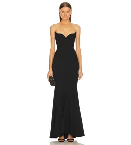 Michael Costello Billie Gown in Black Size M/AU10 for rent on The Volte - image 1