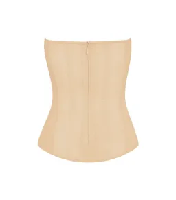 Leau Muse Mesh Corset Top in Tan Size XS/AU6 for rent on The Volte - image 4