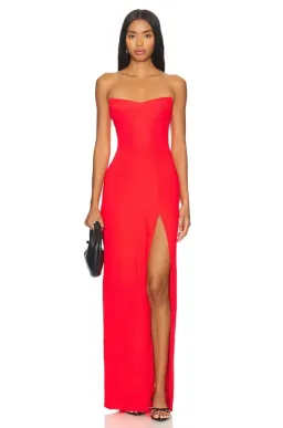 Amanda Uprichard Ivy Maxi Gown Crimson Size L / Size 12 for rent on The Volte - image 1