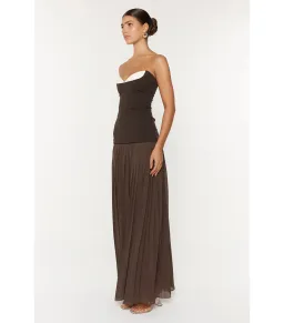 She is OLLÁ Nicolette Maxi Dress Espresso Size M/AU10 for rent on The Volte - image 2