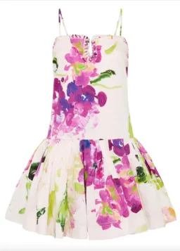 Aje Willow Sweetheart Mini Dress Floral Wild Hydrangea Size 8 for rent on The Volte - image 6