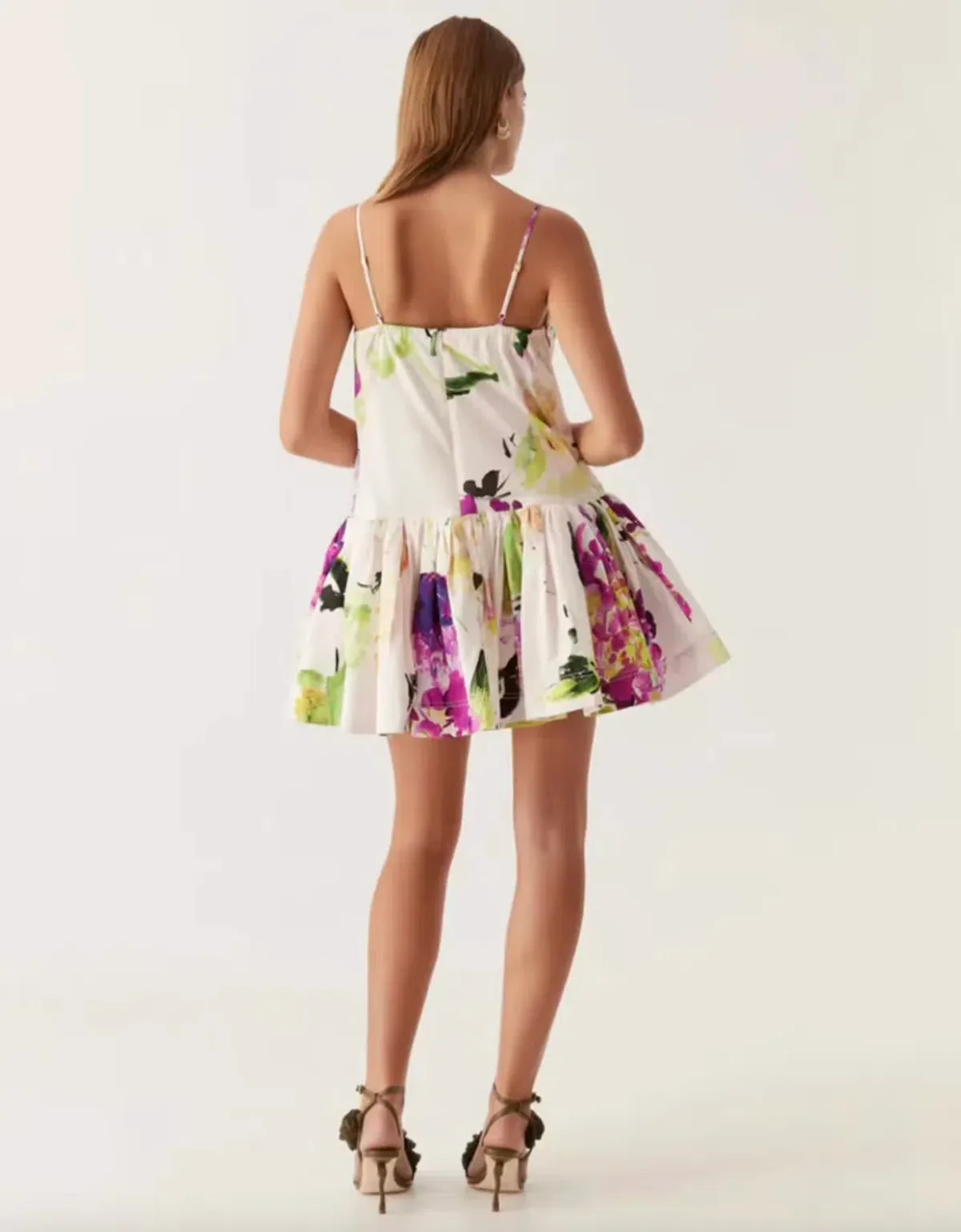 Aje Willow Sweetheart Mini Dress Floral Wild Hydrangea Size 8 - Image 4